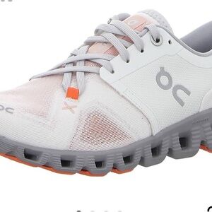 On Running Women's X3 White and Orange Running Shoes